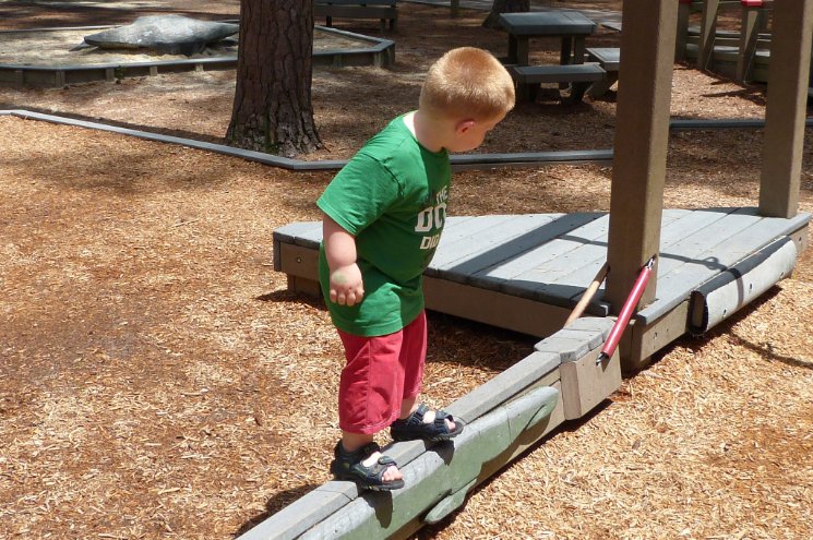 On the balance beam